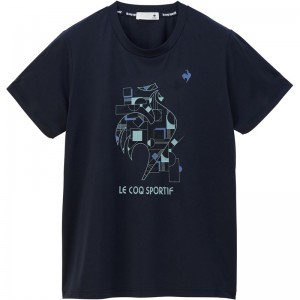 lecoqsportif(ルコック)サンスクリーン 半袖 TシャツマルチSPTシャツ W(qmwxja05-nv)