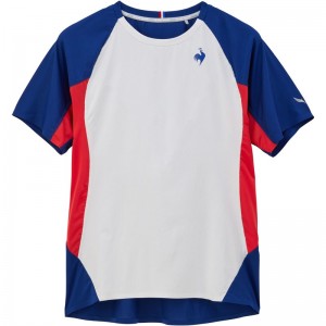 lecoqsportif(ルコック)AILE FORME ゲームシャツテニスゲームシャツ M(qtmxja01-wh)