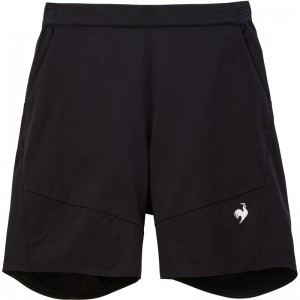 lecoqsportif(ルコック)ハイゲージニットハーフパンツテニスプラクティクスパンツ(qtmxjd01-bk)