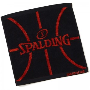 spalding(スポルディング)ジャカードスクエアタオルボールモチーフRDバスケットタオル(sat211270)