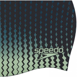 speedo(スピード)PRINT SILICONE CAPスイエイシリコンキャップ(se12310-gr)