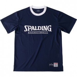 スポルディング SPALDINGメッシュTシャツースポルディングバスケット 半袖Tシャツ(smt190220-nvy)