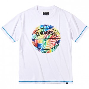 スポルディング SPALDINGTシャツ オプティカルレインボーバスケット 半袖Tシャツ(smt211060-2000)