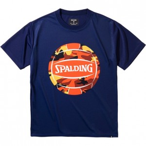 スポルディング SPALDINGバレーボールTシャツ マルチカモボールバレー 半袖Tシャツ(smt211770-5400)