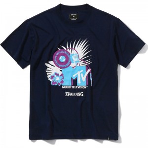 spalding(スポルディング)Tシャツ MTV ハワイナイスバスケット 半袖 Tシャツ(smt22051m-5400)
