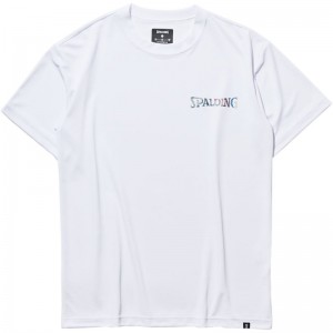 spalding(スポルディング)Tシャツ ホログラム ワードマークバスケット半袖Tシャツ(smt22128-2000)