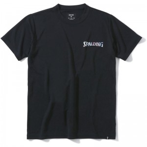 spalding(スポルディング)バレーTシャツ ホログラム ワードマークバレー半袖Tシャツ(smt23068v-1000)