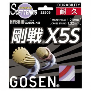 ゴーセン GOSENハイブリッド 剛戦X5S レッドテニスソフト ガット(SS505RE)