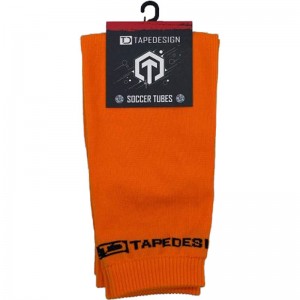 TAPEDESIGNSOCKSSOCCER TUBES ORANGEサッカーストッキング(t005)