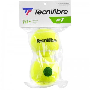 Tecnifibre(テクニファイバー)P＋S STAGE1 2 BALLS硬式テニス ボール 硬式テニスボール(TBP2GR1　60JP1X30X2)