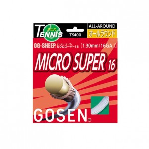 ゴーセン GOSENオージー・シープミクロスーパー 16 ホワイトテニス硬式 ガット(TS400W)