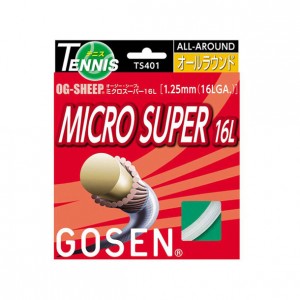 ゴーセン GOSENオージー・シープミクロスーパー 16Lホワイトテニス硬式 ガット(TS401W)