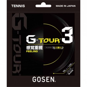 ゴーセン GOSENG-TOUR3 16L ブラックテニス硬式 ガット(tsgt30bk)