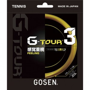 ゴーセン GOSENG-TOUR3 17L ソリッドイエローテニス硬式 ガット(tsgt32sy)