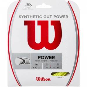 WILSON(ウィルソン)SYNTHETIC GUT POWER 16 YE硬式テニスストリングス硬式テニスストリングスWR830130416