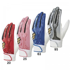 エスエスケイ SSK 一般用シングルバンド手袋(両手) 野球 両手用 バッティング手袋 バッテ 24SS (EBG5200WF)