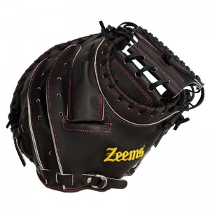 ジームス Zeems 硬式キャッチャー用 芯バリ堅ミット Zeemsロゴ グラブ袋付き 野球 一般 硬式 グラブ グローブ ミット 捕手用 22FW (FZ-550CM-ZEEMS)