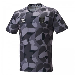 hummel(ヒュンメル) ガンバ大阪 グラフィックシャツ(総柄)  サッカー ウェア シャツ 23SS (HAP4175GO)
