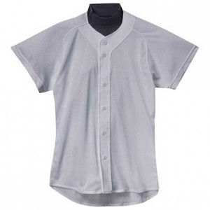 ミズノ MIZUNOシャツ オープンタイプ (05グレー)野球 ウェア ユニフォームシャツ(12jc5f4005)