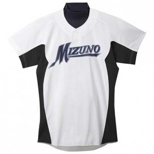 ミズノ MIZUNO練習用シャツ (09ホワイト×ブラック)野球 ウェア 練習用ユニフォーム(12jc5f4209)