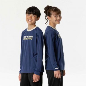 ミズノ MIZUNO抗菌防臭/防汚 GACHI Tシャツ 長袖 ジュニアジュニア キッズ ウエア(32JAB944)