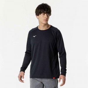 ミズノ MIZUNO発熱素材 ブレスサーモTシャツ 長袖トレーニング メンズ Ｔシャツ(32MAB543)