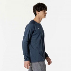 ミズノ MIZUNO発熱素材 ブレスサーモTシャツ 長袖トレーニング メンズ Ｔシャツ(32MAB543)