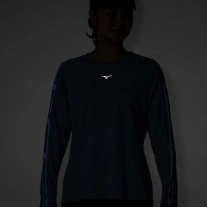 ミズノ MIZUNO汗処理/通気 ドライエアロフローTシャツ 長袖トレーニング ウィメンズ Ｔシャツ(32MAB824)