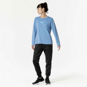 ミズノ MIZUNO発熱素材 ブレスサーモロゴTシャツ 長袖トレーニング ウィメンズ Ｔシャツ(32MAB855)