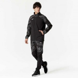 ミズノ MIZUNOストレッチ/防風/発熱素材 テックシールド×ブレスサーモジャケットトレーニング メンズ ウィンドブレーカー(32MCB530)