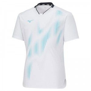 ミズノ MIZUNOドライエアロフローキープライトゲームシャツ(ラケットスポーツ)  テニス/ソフトテニス ウエア ゲームウエア(62JAA000)