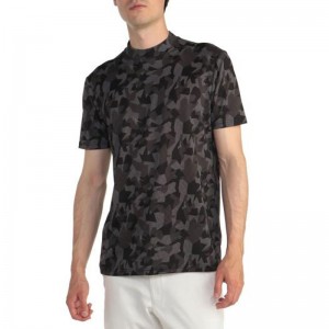 ミズノ MIZUNOメッシュジャガードプリント半袖モックネックシャツ (メンズ) ゴルフ ウエア トップス 半袖シャツ (E2MA2002)