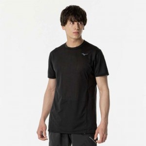 ミズノ MIZUNO汗処理/通気 ドライエアロフローTシャツ (オーロラ)ランニング ウエア ランニングシャツ(J2MAB004)