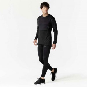 ミズノ MIZUNO発熱 ミズノサーマルチャージTシャツ (長袖/オーロラ)ランニング ウエア ランニングシャツ(J2MAB503)