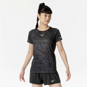 ミズノ MIZUNO汗処理/通気 ドライエアロフロープレミアムTシャツ (オーロラ)ランニング ウエア ランニングシャツ(J2MAB701)