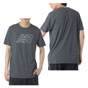 ニューバランス newbalance Sport Essentials ヘザーテックグラフィックショートスリーブTシャツ スポーツウェア Tシャツ トレーニングウェア 24SS(MT41071)