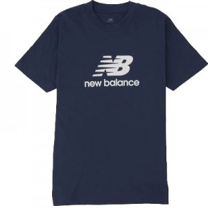 ニューバランス newbalance Stacked Logo ショートスリーブTシャツ スポーツウェア Tシャツ トレーニングウェア 24SS(MT41502)