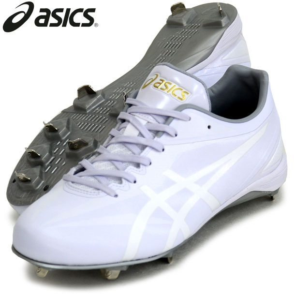 アシックス asics ゴールドステージ MA WHT 野球 BASEBALL 金具 白