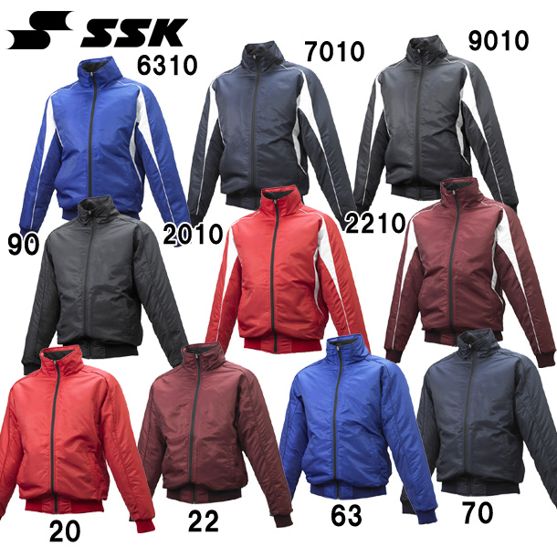 エスエスケイ SSK グラウンドコート フロントフルZIP(中綿) 野球用品