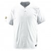 デサント DESCENTE2ボタンTシャツ野球 ソフト 半袖Tシャツ(DB201-SWHT)