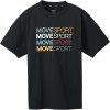 ムーブスポーツmovesportマルチカラー ショートスリーブシャツマルチSP半袖 Tシャツ(dmmxja64-bk)