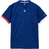 lecoqsportif(ルコック)ジャガードゲームシャツテニスゲームシャツ M(qtmxja06-bl)