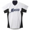 ミズノ MIZUNO練習用シャツ (09ホワイト×ブラック)野球 ウェア 練習用ユニフォーム(12jc5f4209)