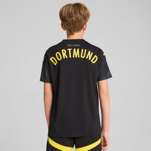 プーマ PUMA BVB キッズ ドルトムント 2024-25 アウェイ レプリカ 半袖ユニフォーム ジュニア サッカー レプリカウェア 24FW(774961-02)