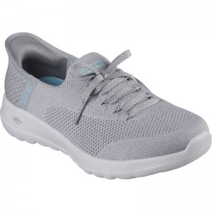 SKECHERS(スケッチャーズ)GO WALK JOY-ABBYカジュアル シューズ(124649w-gry)