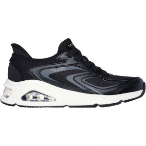 SKECHERS(スケッチャーズ)TRES-AIR UNO-EZ-GLカジュアル シューズ(177408-blk)