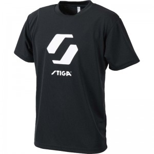 stiga(スティガ)STIGAロゴTシャツJP-I ブラック S卓球 半袖 Tシャツ(1805060104)