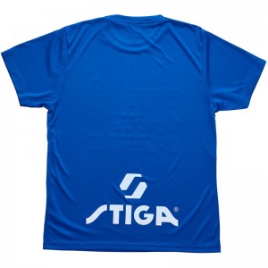 stiga(スティガ)ロゴTシャツJP-III ブルー SタッキュウハンソデTシャツ(1850790604)