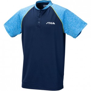 スティガ stigaシャツチームII ネイビー/ブルー XS卓球ゲームシャツ(1854426603)