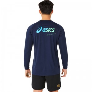 長袖シャツ（ロゴグラデーション）asicsSAバレーボールアパレル（ユニ）(2053A190)